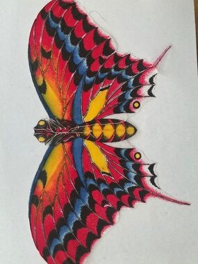 Artisan hand painted kite, a vintage piece done by professional purchased 16 ago
